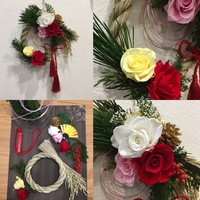 お正月のしめ縄リースを作りました